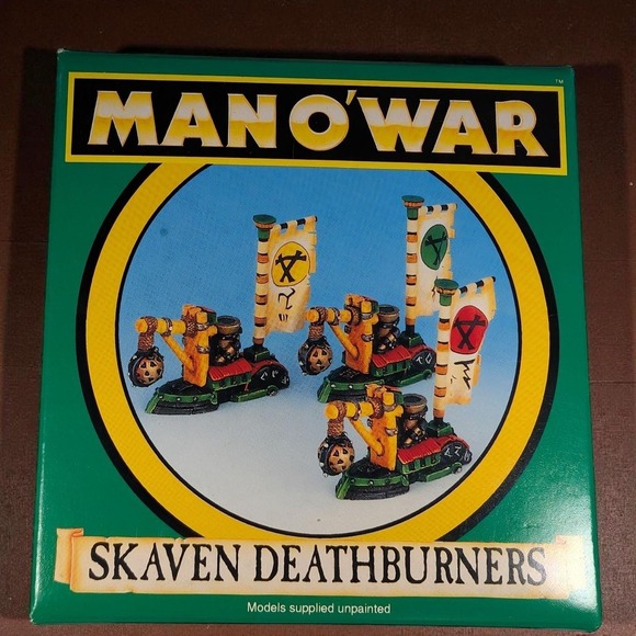 Games Workshop Other - Games Workshop Man O' War Skaven Deathburners GW Miniatures Metal Rare HTF 1993